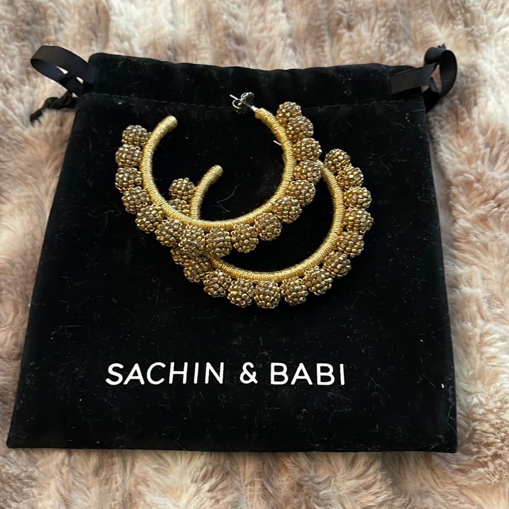 Sachin & Babi - Beaded Hoops